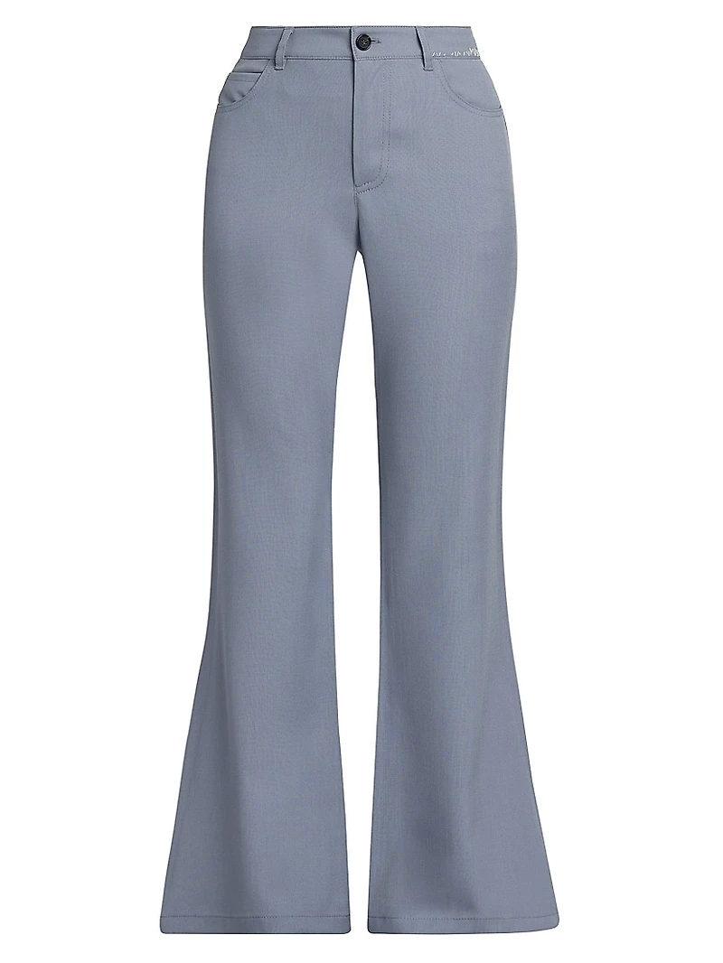 Wool & Mohair Flared Trousers