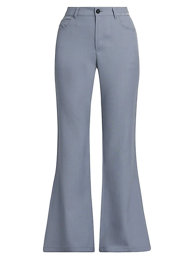 Wool & Mohair Flared Trousers