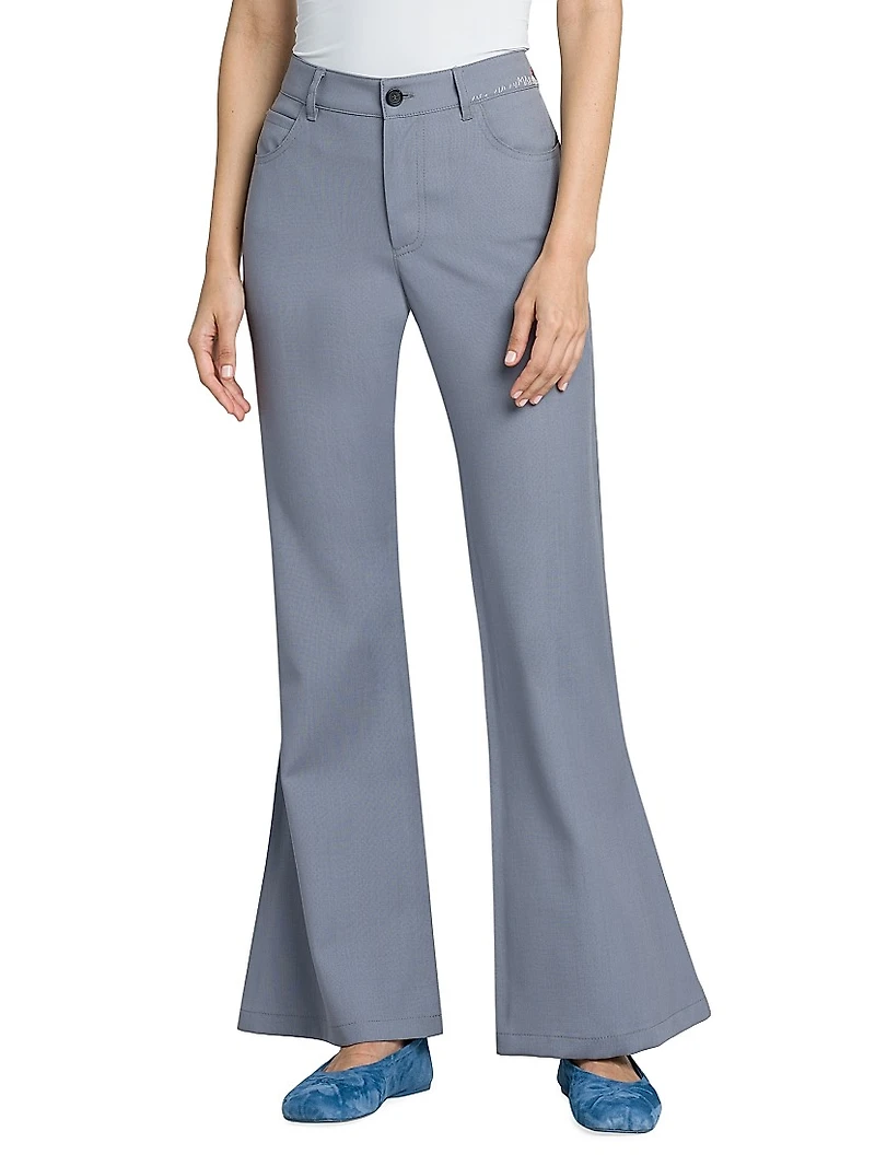 Wool & Mohair Flared Trousers