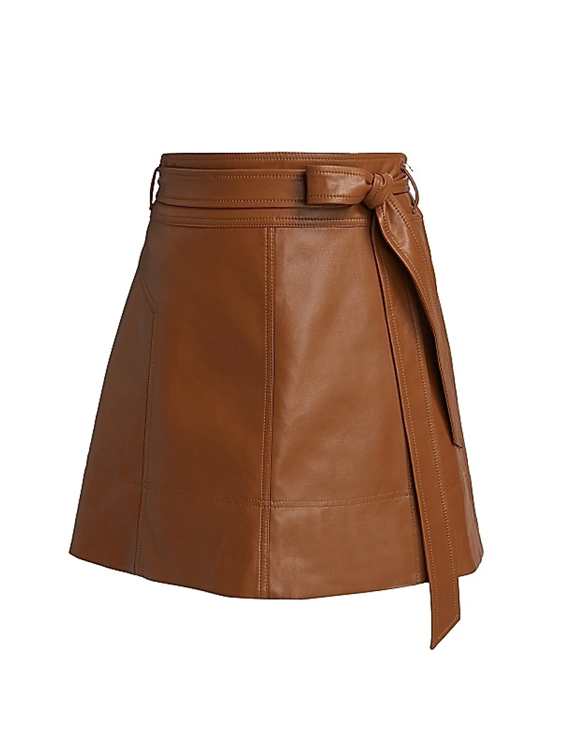 Courtney Faux Leather Skirt