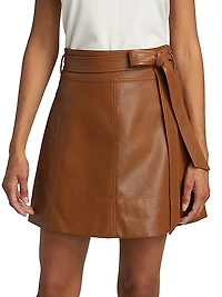 Courtney Faux Leather Skirt