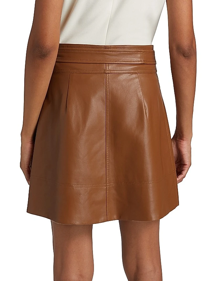 Courtney Faux Leather Skirt