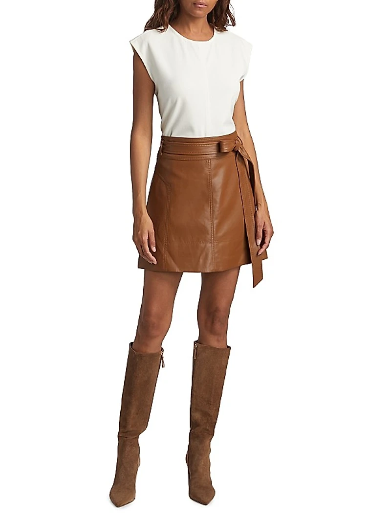 Courtney Faux Leather Skirt