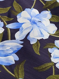 Kayla Floral Crinkle Georgette Sleeveless Gown