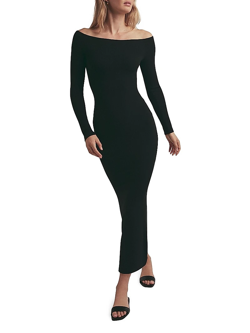 The Sara Off-The-Shoulder Midi-Dress