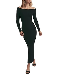 The Sara Off-The-Shoulder Midi-Dress