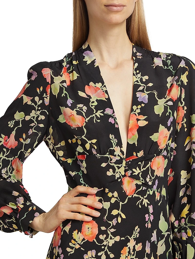 The Spirit Of Palm Beach Hebe Silk Minidress