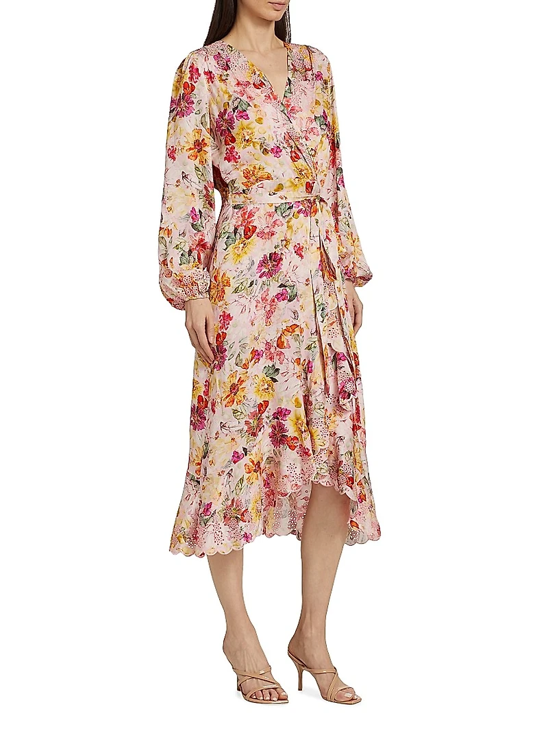 The Charlotte Floral Embroidered Midi-Dress