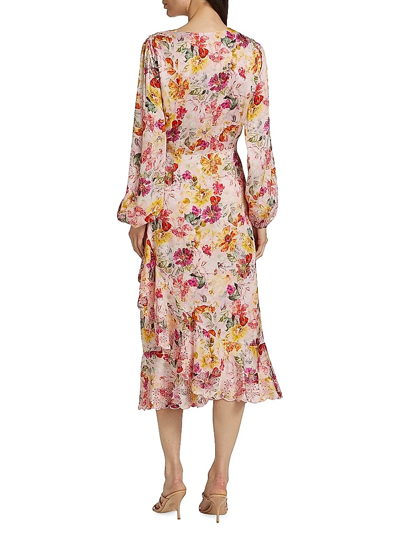 The Charlotte Floral Embroidered Midi-Dress
