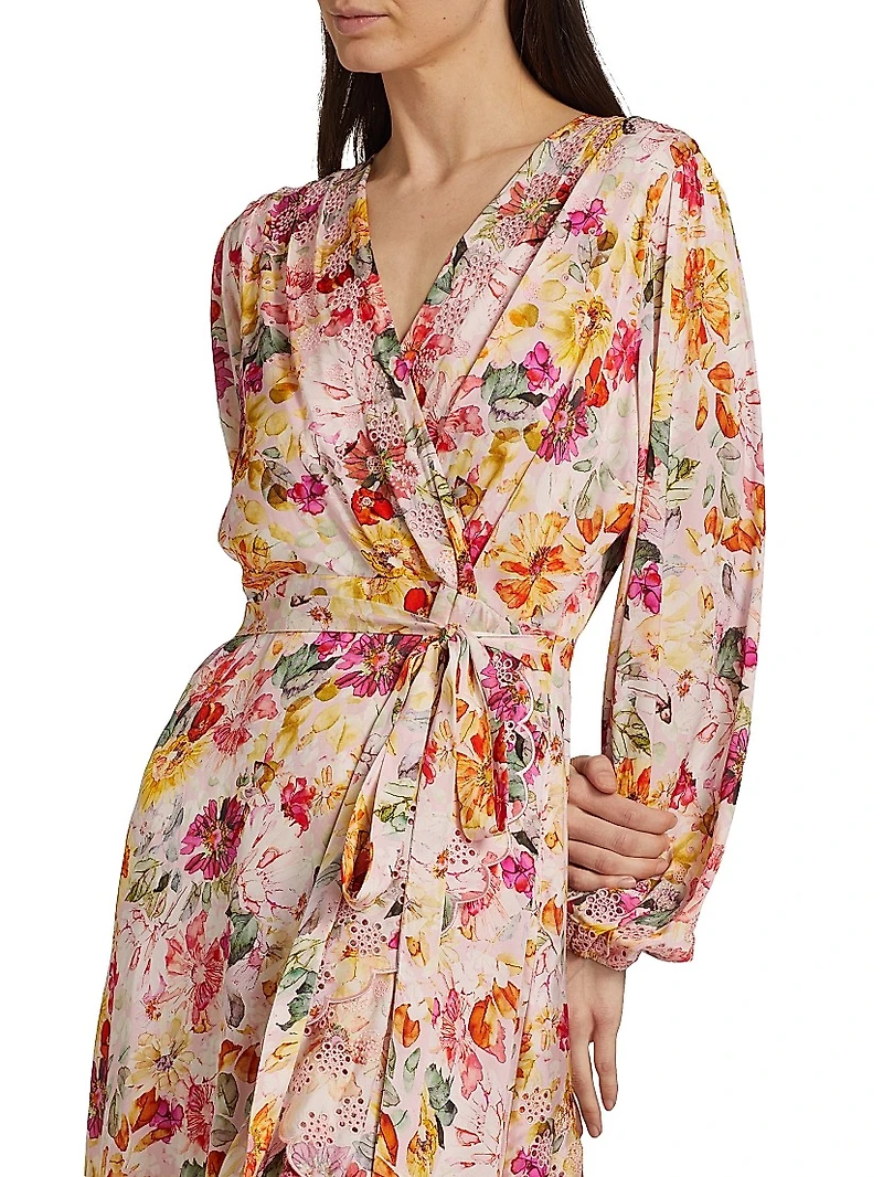 The Charlotte Floral Embroidered Midi-Dress