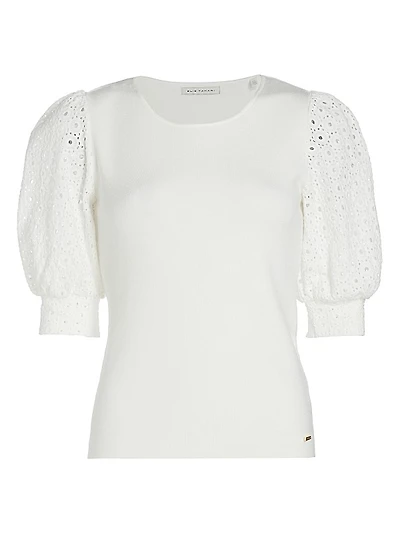 Lainey Mixed-Media Top