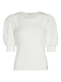 Lainey Mixed-Media Top