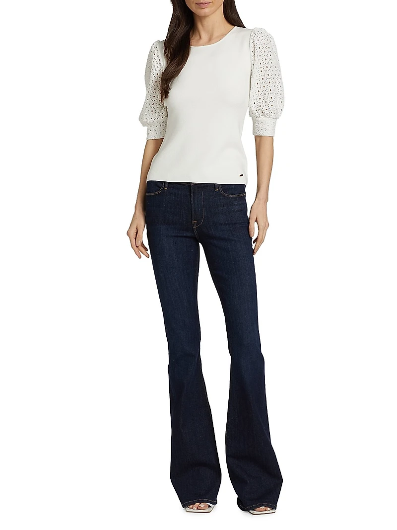 Lainey Mixed-Media Top