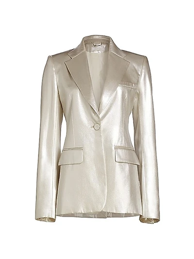 Metallic Silk Blazer