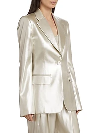 Metallic Silk Blazer
