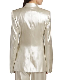 Metallic Silk Blazer