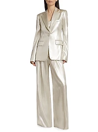 Metallic Silk Blazer