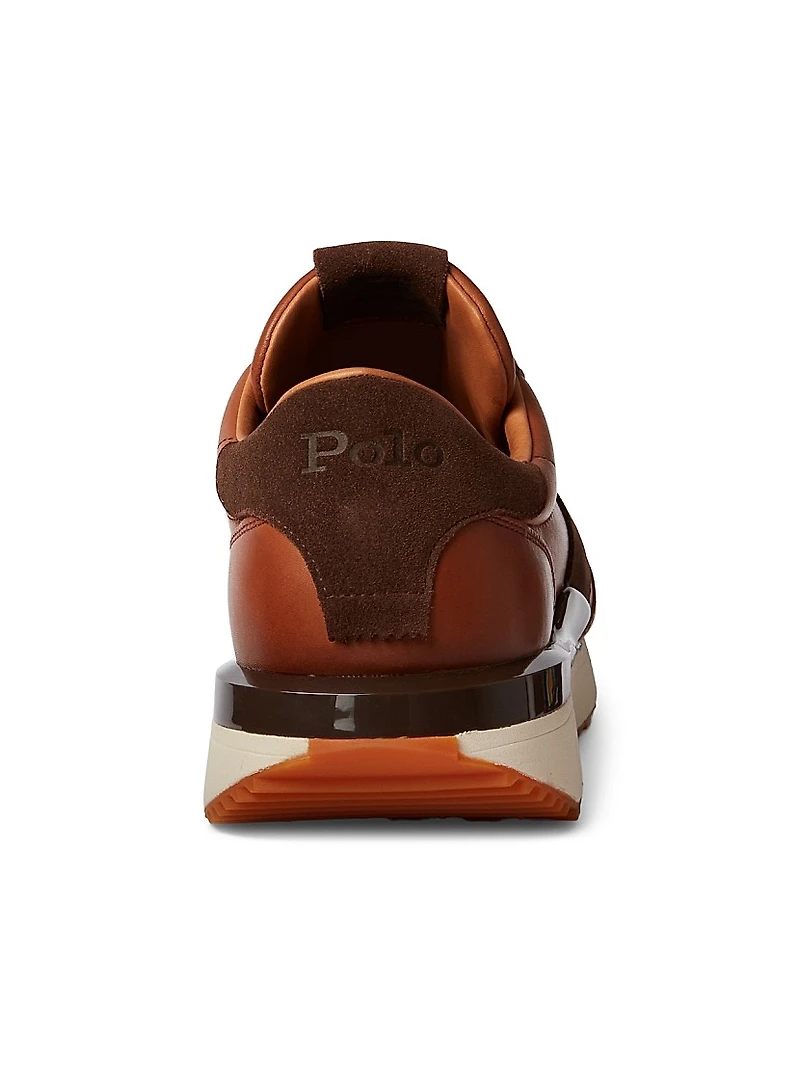 Train 89 Pony-Embossed Leather & Suede Running Sneakers