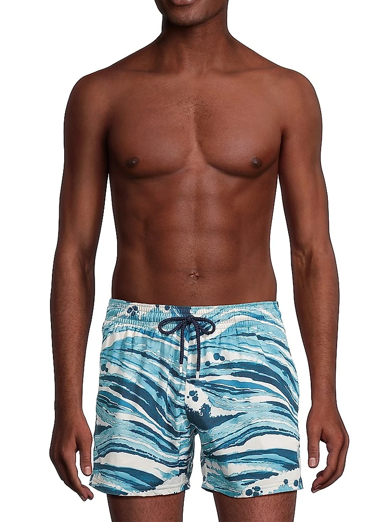 Vilebrequin x Maison Kitsuné Wave Stripe Swim Shorts