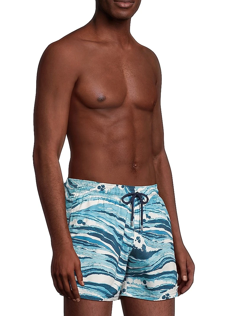 Vilebrequin x Maison Kitsuné Wave Stripe Swim Shorts