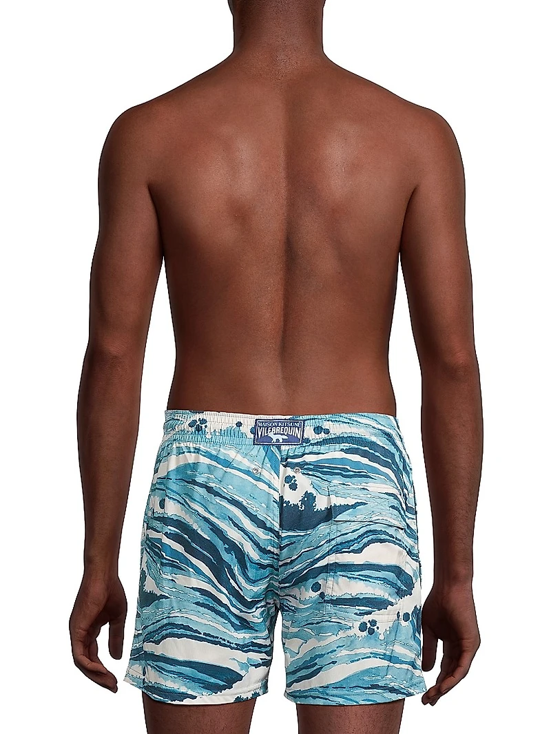 Vilebrequin x Maison Kitsuné Wave Stripe Swim Shorts