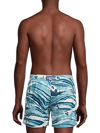 Vilebrequin x Maison Kitsuné Wave Stripe Swim Shorts