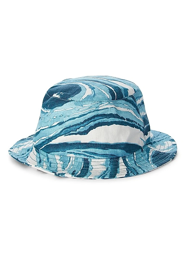 Vilebrequin x Maison Kitsuné Boheme Wave Cotton Bucket Hat