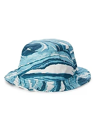 Vilebrequin x Maison Kitsuné Boheme Wave Cotton Bucket Hat