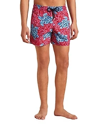 Turtle Sequin Trompe L'oeil Swim Trunks