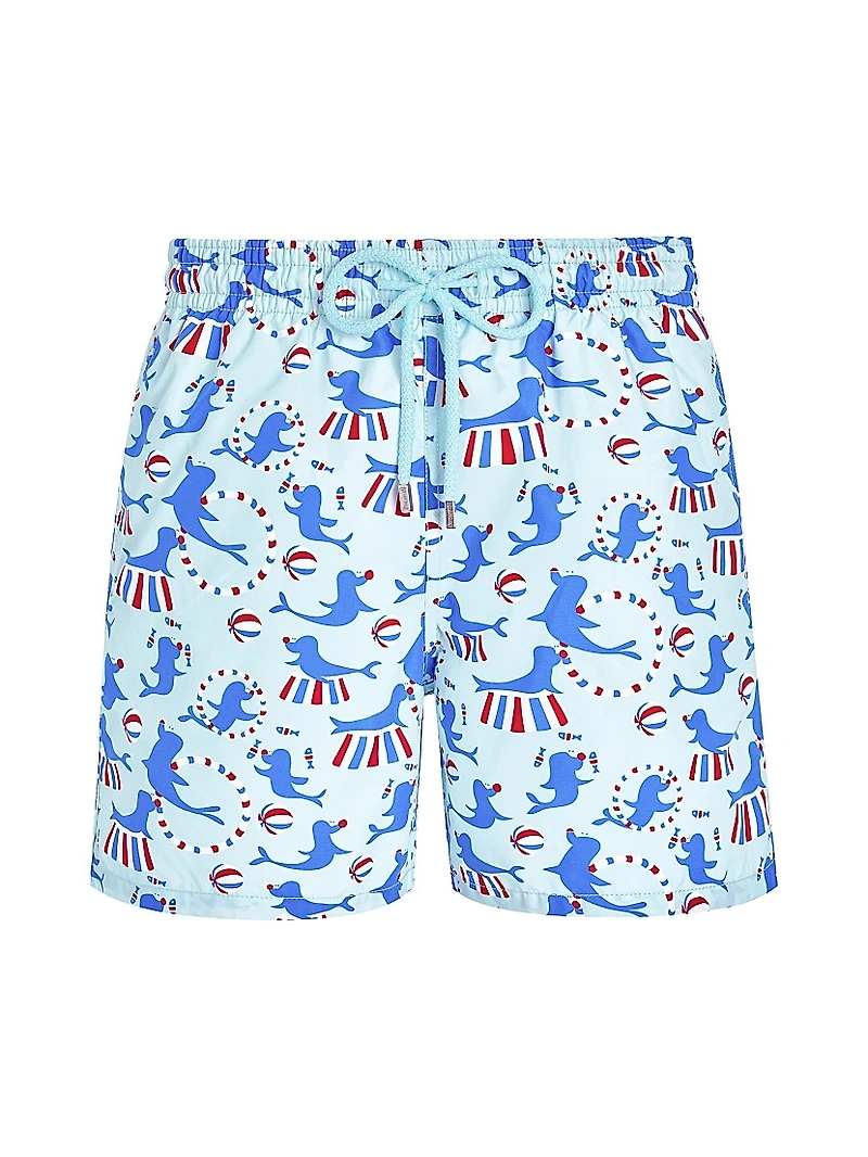 Circus Print Swim Trunks