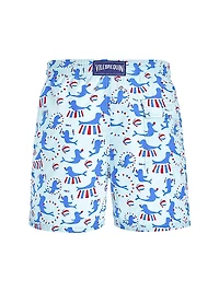 Circus Print Swim Trunks