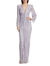 Darcy Beaded Tulle Column Gown