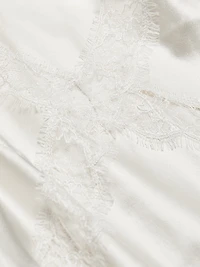 Lace-Inset Silk Slipdress