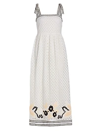 Lulu Eyelet Cotton Maxi Dress