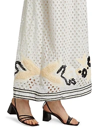 Lulu Eyelet Cotton Maxi Dress