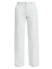 Celestine Cotton Twill Wide-Leg Trousers