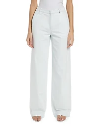 Celestine Cotton Twill Wide-Leg Trousers