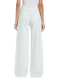Celestine Cotton Twill Wide-Leg Trousers