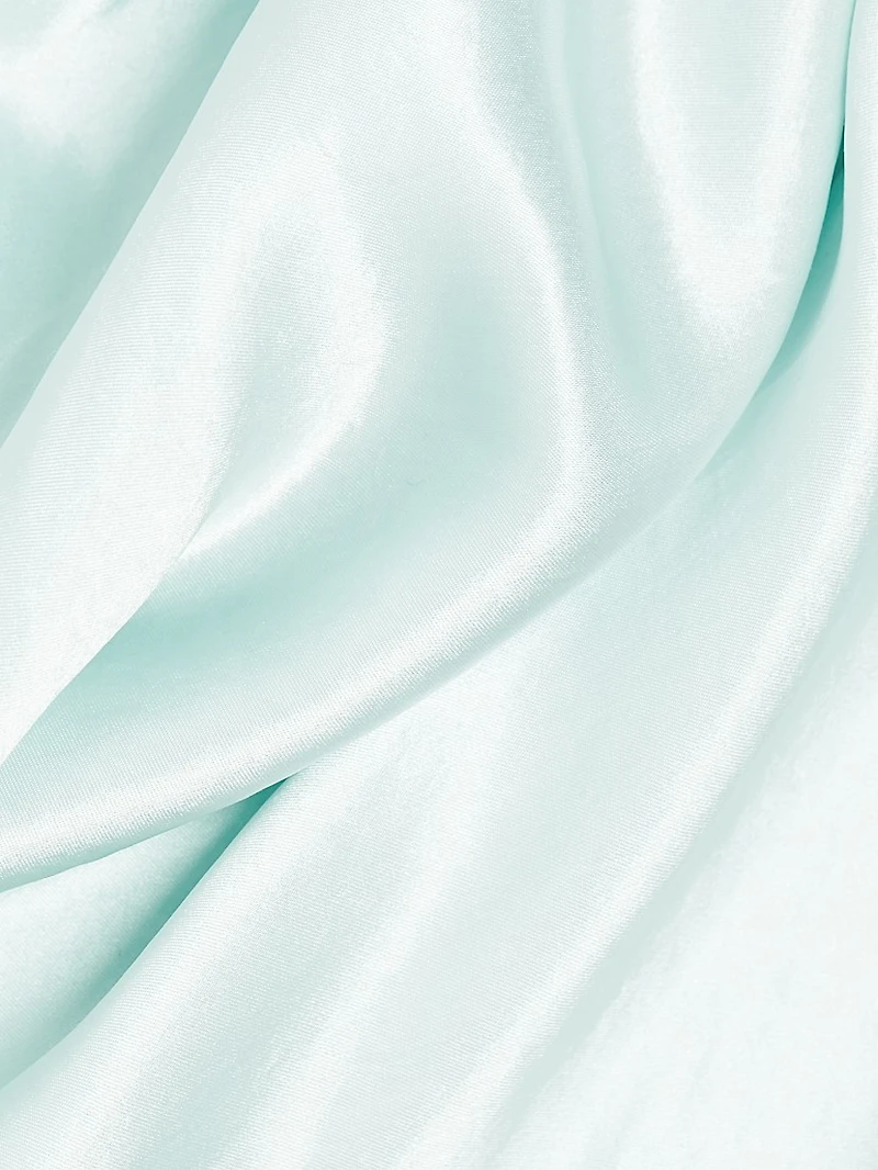 Satin Frayed-Edge Cami Midi-Dress