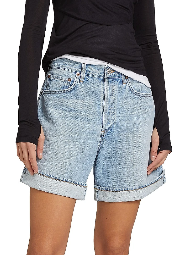 Dame Long Denim Shorts