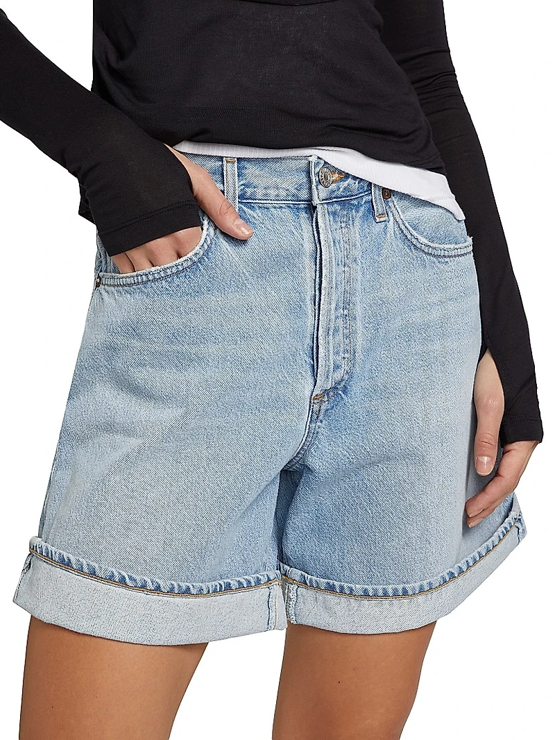 Dame Long Denim Shorts