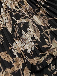 Sunray Pleated Long-Sleeve Maxi Dress