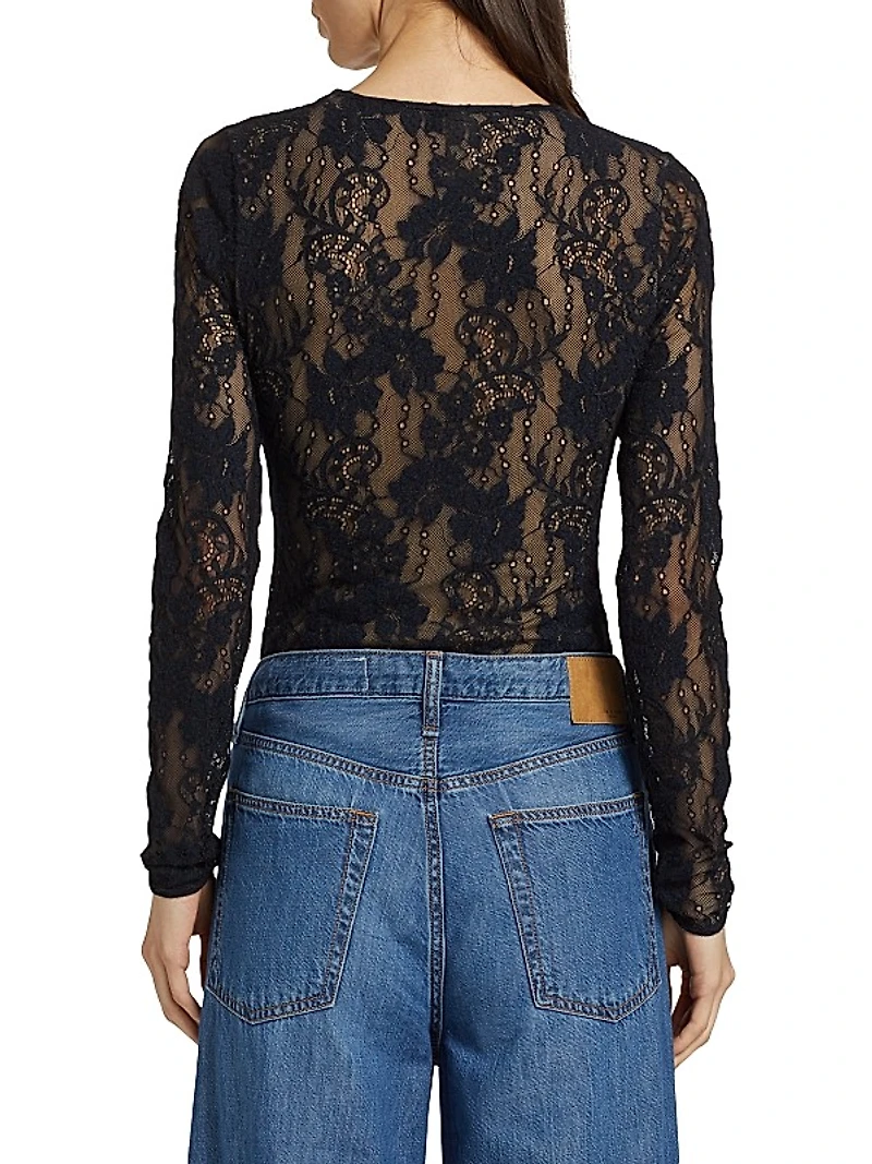 Lace Long-Sleeve Bodysuit