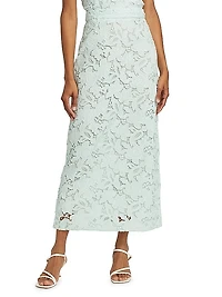 Natura Lace Pencil Midi-Skirt