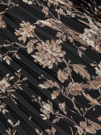 Sunray Picnic Floral Pleated Maxi Dress