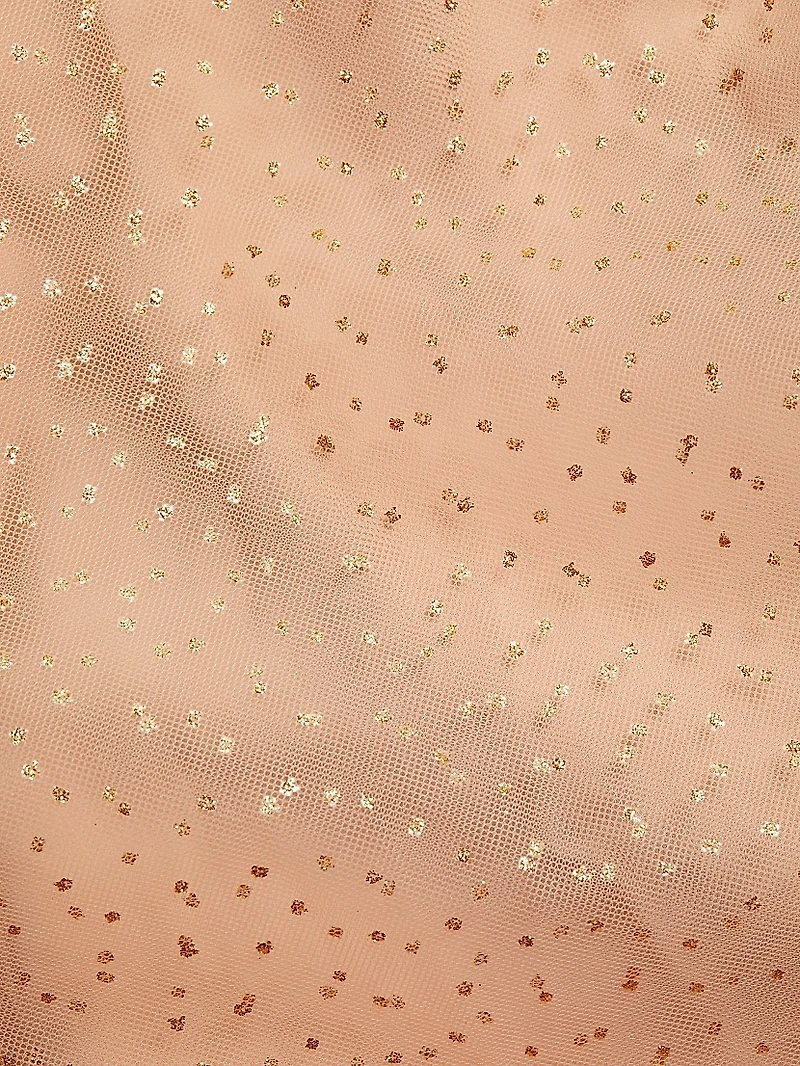 Metallic-Dot Tulle Midi-Skirt