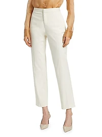 Diamanté-Embellished Gabardine Crop Pants
