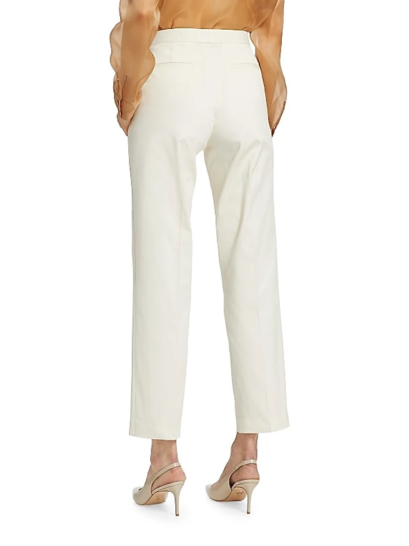 Diamanté-Embellished Gabardine Crop Pants