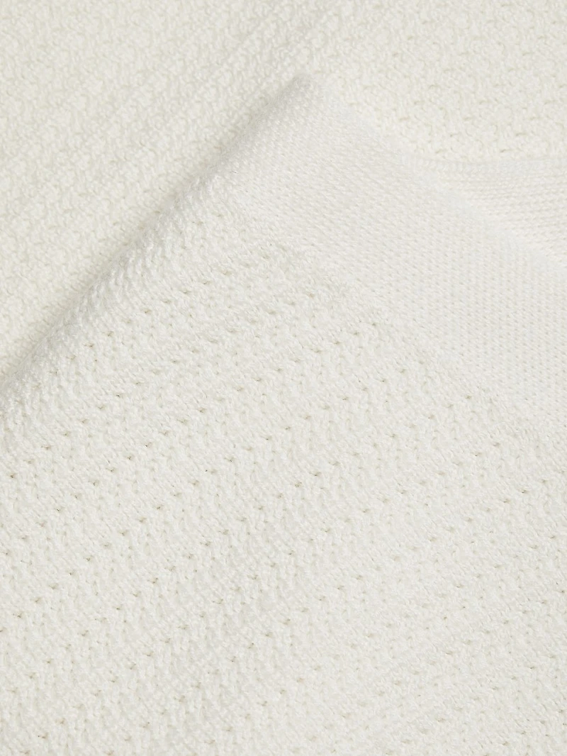 Mat Stitch Wool V-Neck Cardigan