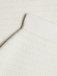 Mat Stitch Wool Midi-Skirt